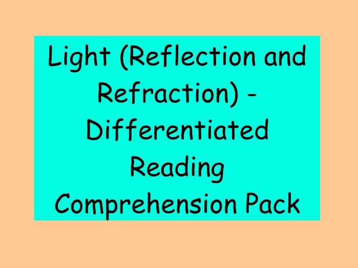 Light: Reflection and Refraction – Differentiated Reading Comprehension Pack (KS2)
