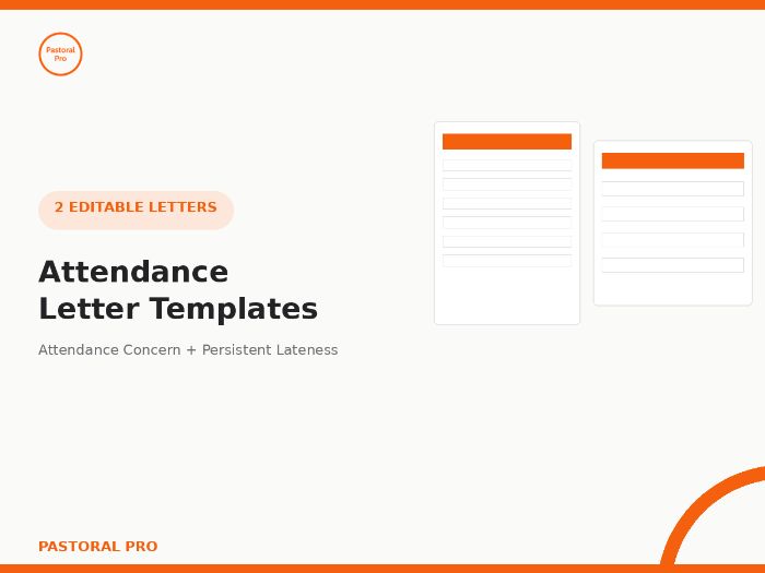 Attendance Letter Templates — 2 Editable Letters for Attendance & Punctuality