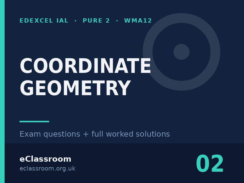 IAL Pure 2 Coordinate Geometry exam questions