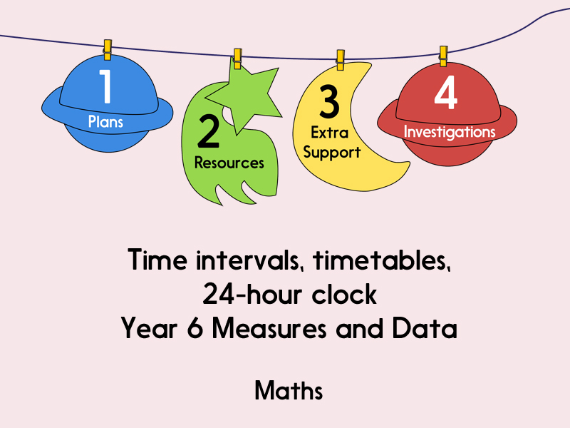 Time intervals, timetables, 24-hour clock (Year 6 Measures and Data)