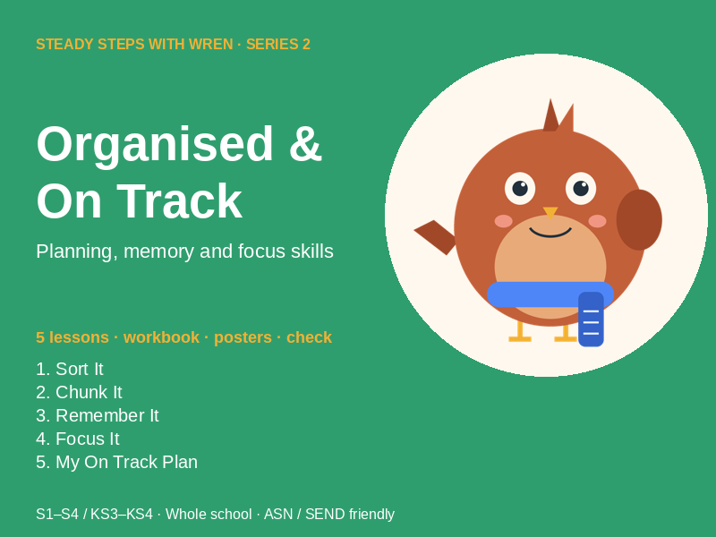 Organised & On Track: Planning, Memory and Focus Skills, Secondary