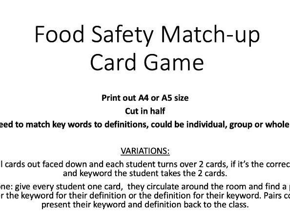 Food Safety Card Game