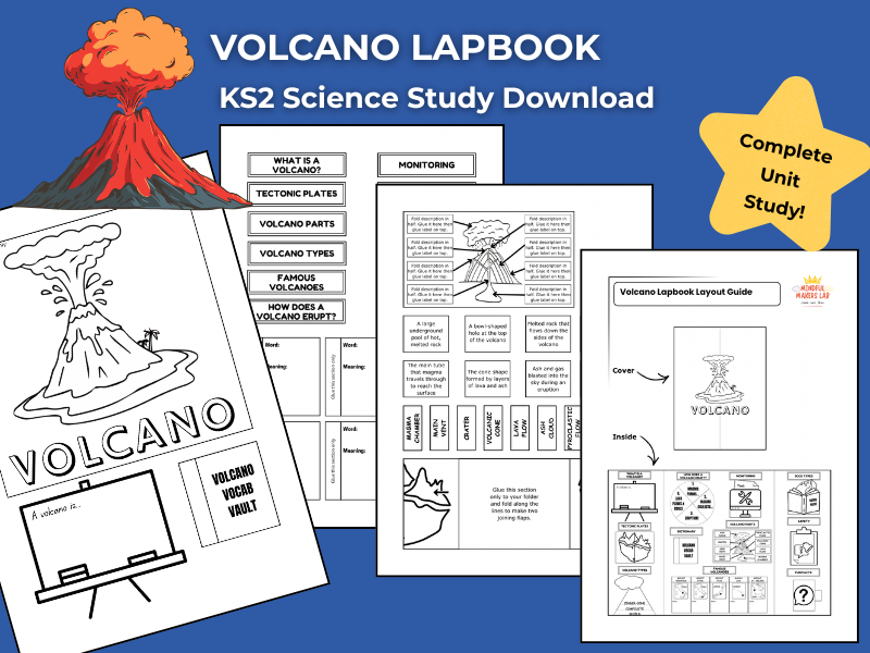 Volcano KS2 Science Activities | Lapbook