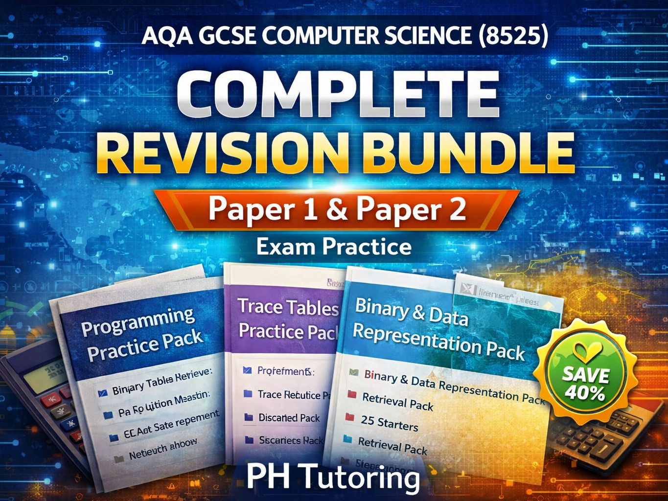 AQA GCSE Computer Science (8525) Bundle | Paper 1 & 2 Exam Practice (2027 Spec)