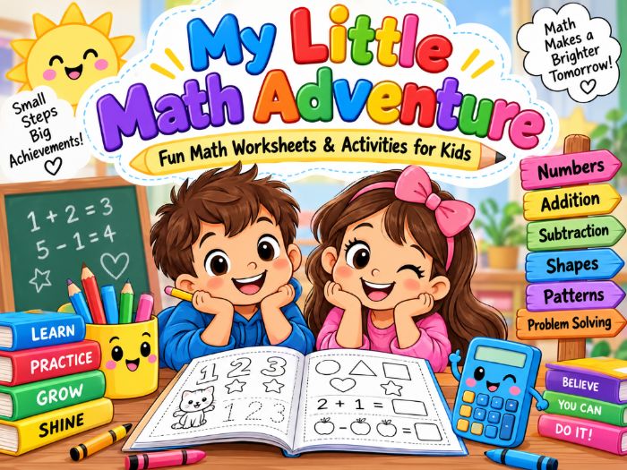 My Little Math Adventure: Fun Math Worksheets & Activities for Kids