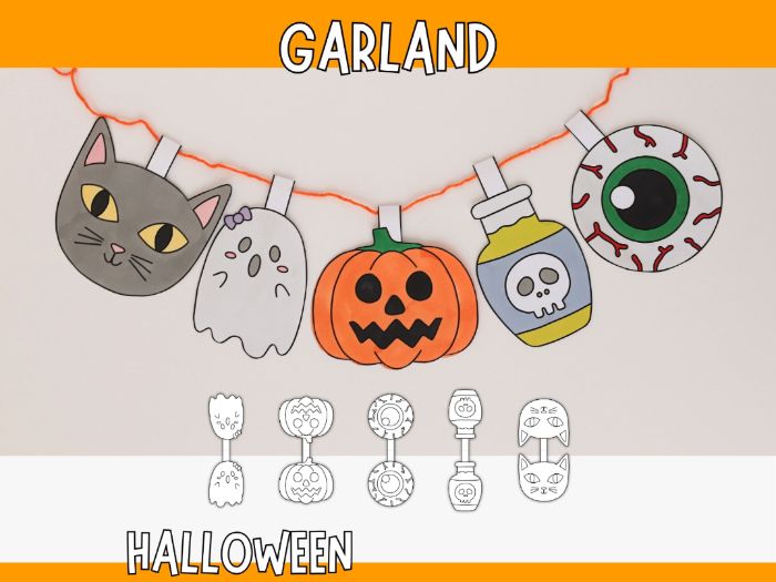 Printable Halloween Garland - Craft for Kids