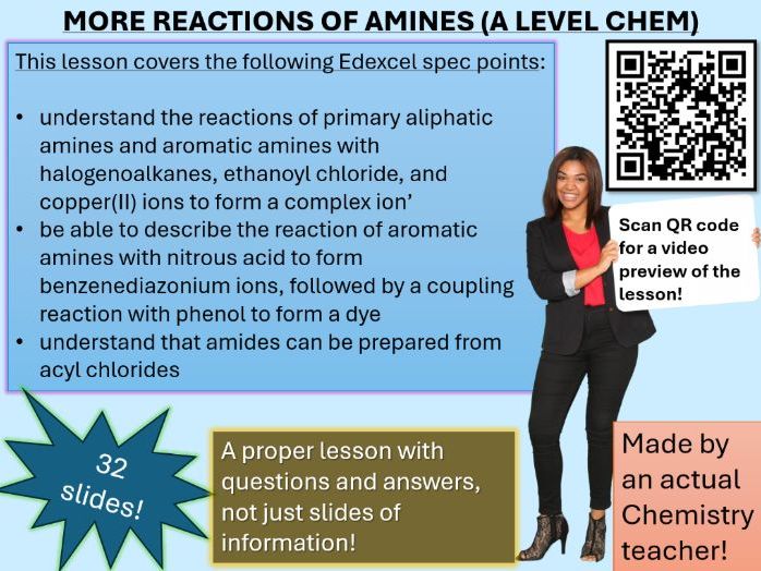 More Reactions of Amines | Azo Dyes (click for video preview)