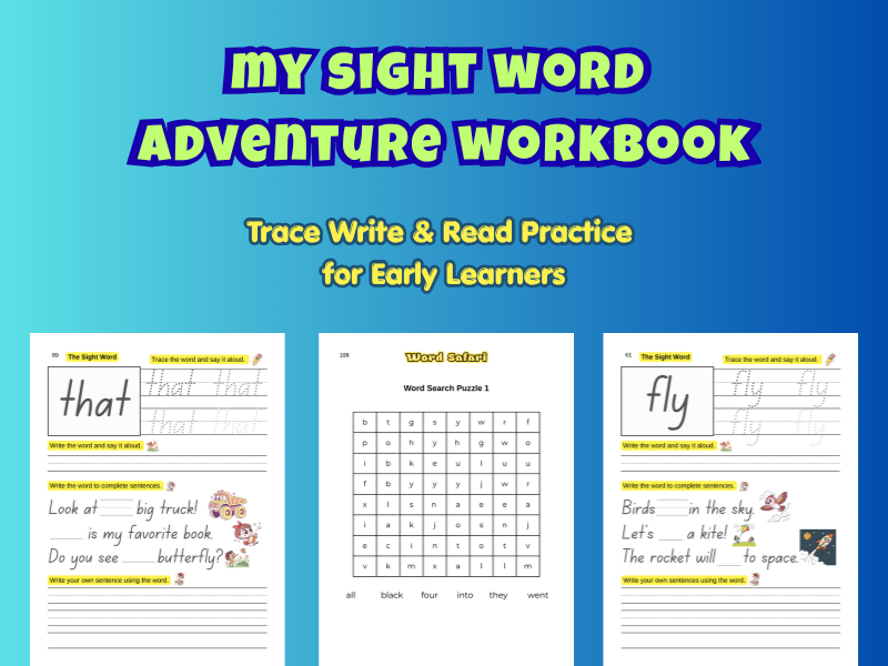 Sight Words Workbook:PreK-Gr1 (Ages 4-6)
