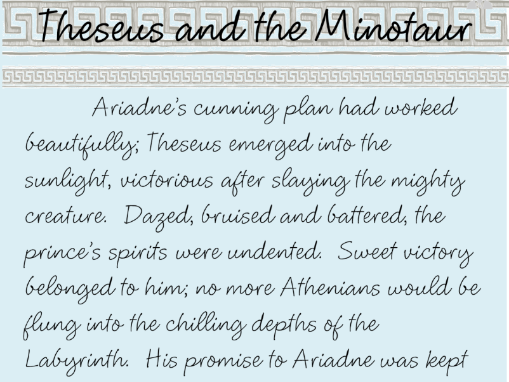 Theseus & The Minotaur - Part Four Of Four