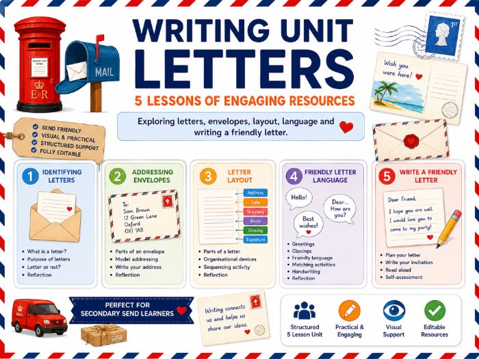 Letter writing symbol supported mini unit -SEN