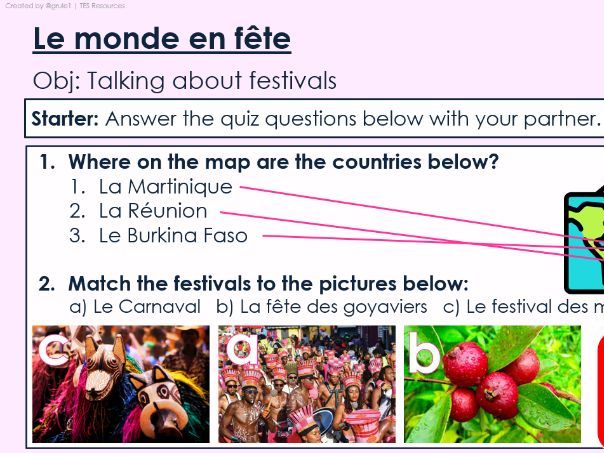 NEW 2026 GCSE French. Higher/ Rouge. Module 5. Unit 3. Le monde en fête