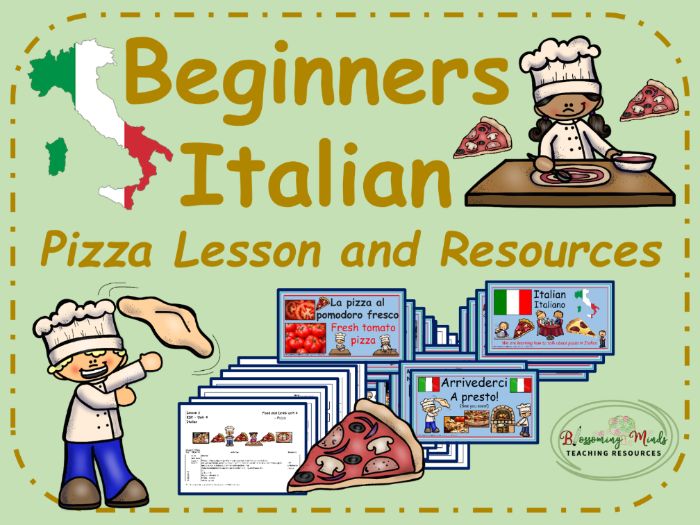 Italian Pizza Lesson and Resources