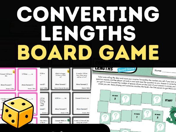 Converting Lengths Board Game – Metric Measurement Conversion Activity for KS2 Maths