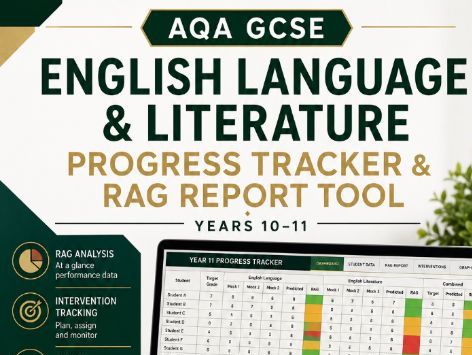Year 11 Progress Tracker & RAG Report Tool - AQA GCSE English Language & Literature