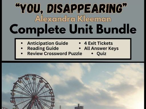 “You, Disappearing” by Alexandra Kleeman Complete Unit Bundle