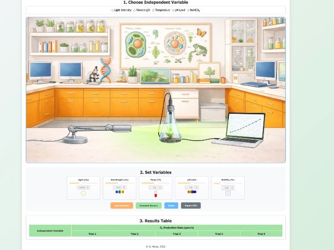 Photosynthesis Virtual Lab | IBDP Biology IA Prep | Statistics & Analysis Worksheet