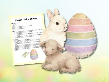 Easter Lacing Cards EYFS