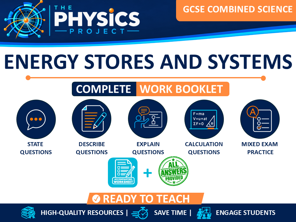 Energy Stores and Systems | GCSE Combined Science | Complete Work Booklet | Full Answers