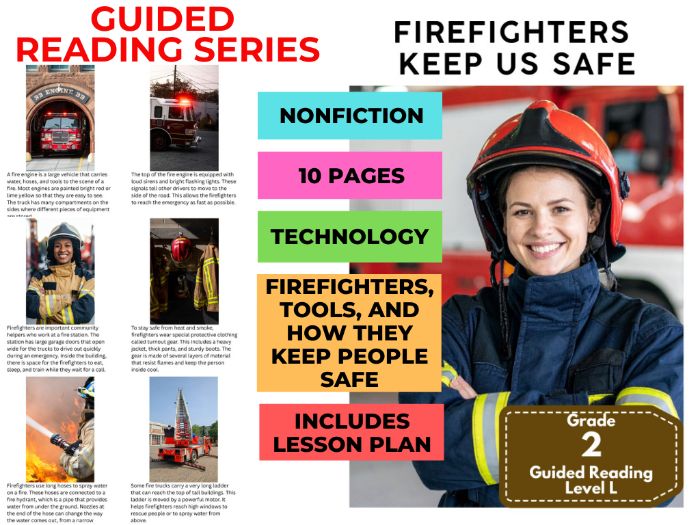 Guided Reading Level L - Firefighters Keep Us Safe (with Lesson Plan)