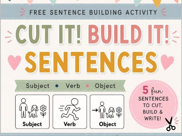 Cut and Build a Sentence Freebie