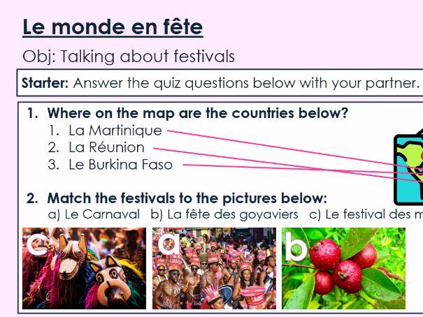 NEW 2026 GCSE French. Foundation/ Vert. Module 5: Unit 3. Le monde en fête