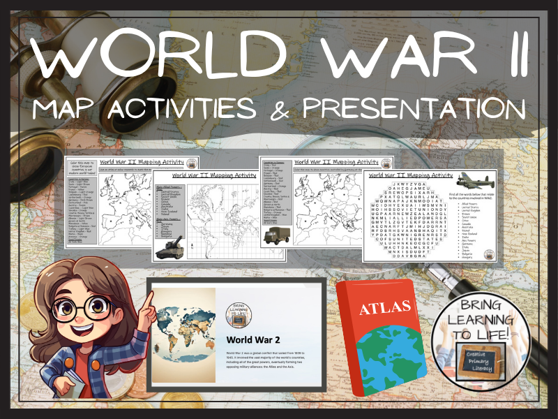 World War II Map Activity & Teaching Presentation