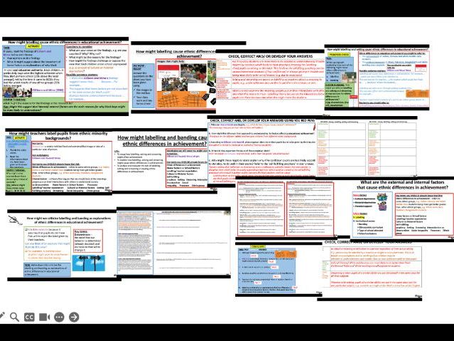 AQA GCSE Sociology Education: Ethnic differences in Educational Achievement - Labelling