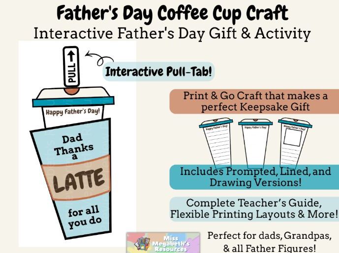 Father's Day Coffee Cup Craft | Interactive Keepsake Gift & Activity | All Ages