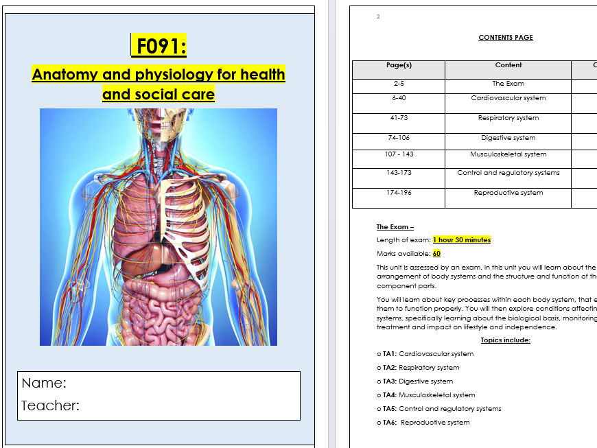 AAQ OCR Health & Social Care F091: Topics 1–6 | Editable PPTs + Student Booklet