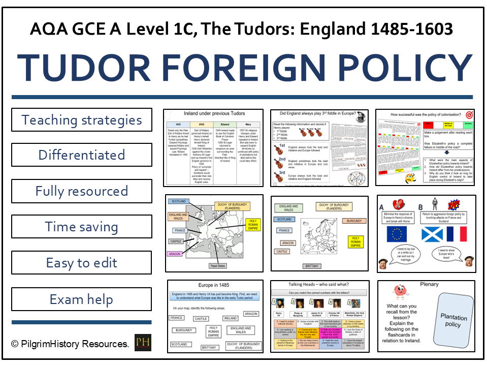 AQA A Level History: The Tudors Foreign Policy Complete Lesson Bundle
