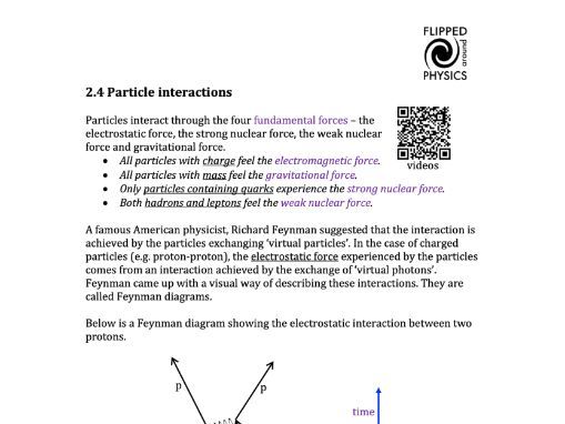 Particle interactions