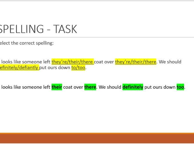 English SPaG Powerpoint