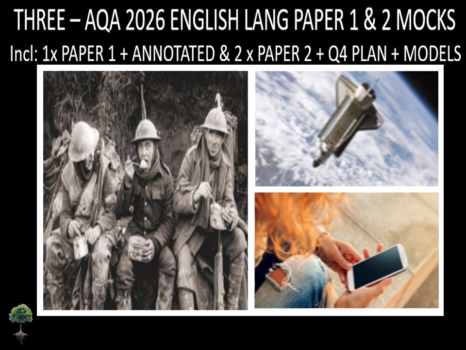 THREE - AQA PAPER 1 & 2 | 2026 FULL MOCKS | ANNOTATED | Q4 PLAN | MODELS
