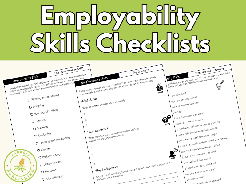 Employability skills checklists for work readiness and job skills