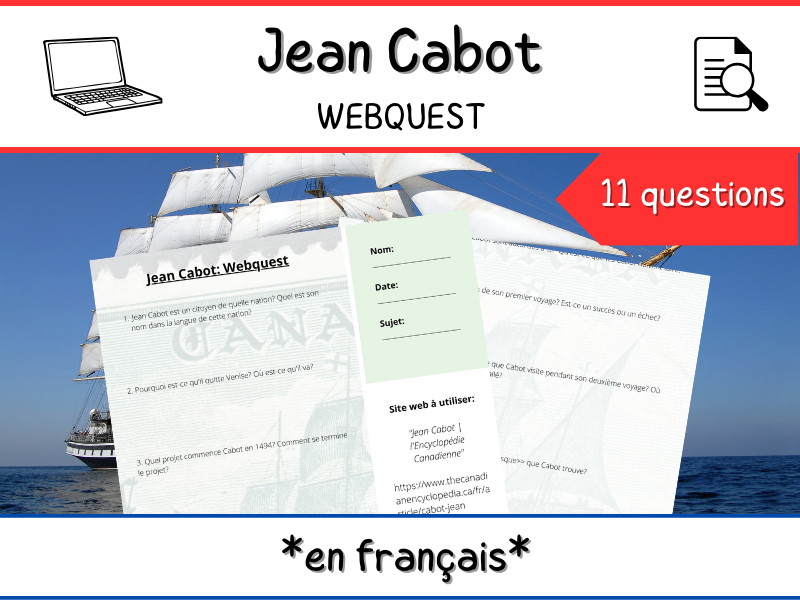 Jean Cabot Webquest **en français**- History and Explorers