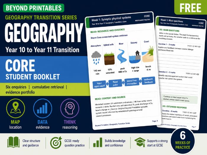 Year 10 to Year 11 Geography Summer Booklet – Core | GCSE Revision and Exam Skills