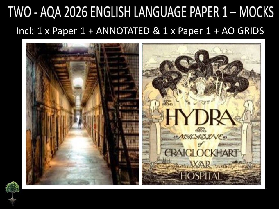 TWO - AQA PAPER 1 | 2026 FULL MOCKS | + ANNOTATED + AO GRIDS