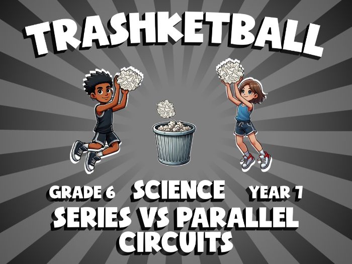 Series vs Parallel Circuits TRASHKETBALL Science Game | No-Prep Year 7 Review Activity