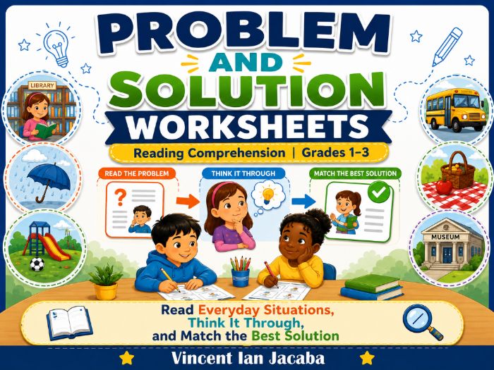 Problem and Solution Worksheets Grades 1–3 | Reading Comprehension Activities
