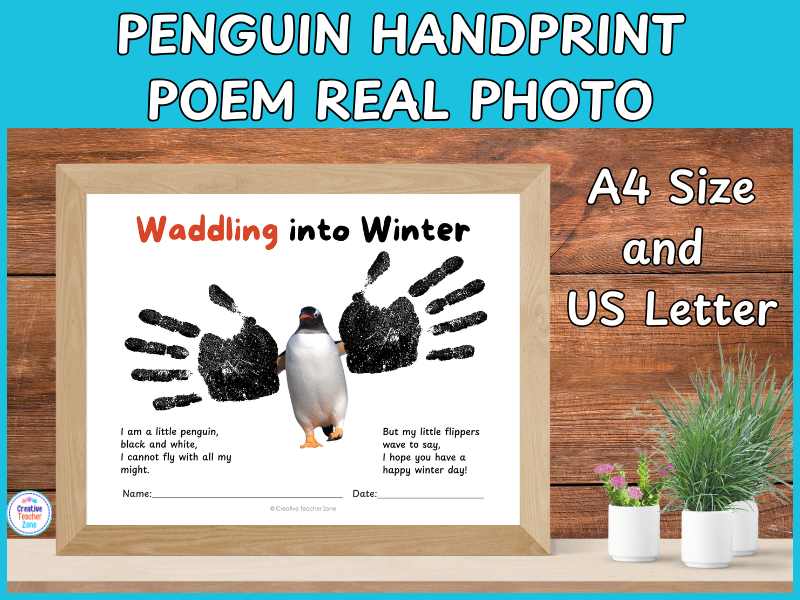 Penguin Handprint Poem | Winter Keepsake
