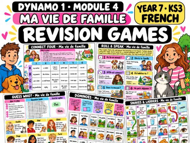 Dynamo 1 Module 4 – Ma vie de famille – 6 Revision Games