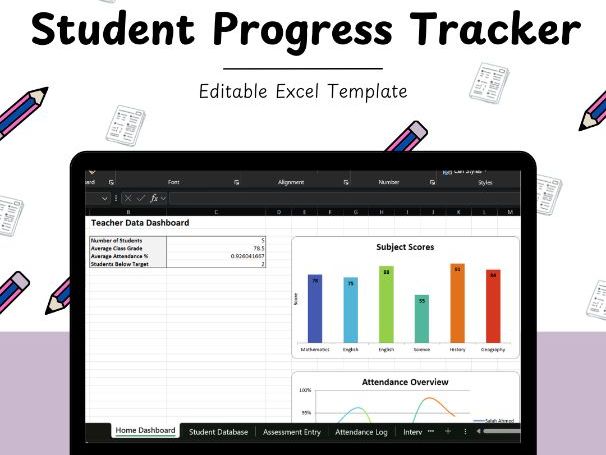 Student Progress Tracker - Editable Excel Template