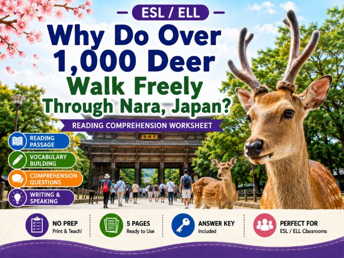 Why Do Deer Walk Freely in Nara? | ESL/ELL