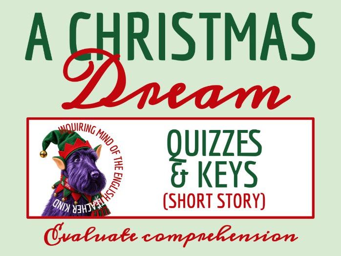 "A Christmas Dream" by Louisa May Alcott Quiz and Answer Key | Winter Holiday Reading Comprehension
