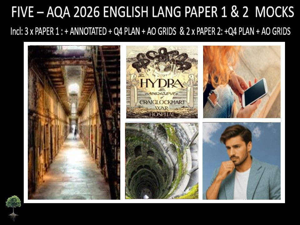 FIVE - AQA PAPER 1 & 2 | 2026 FULL MOCKS | ANNOTATED | Q4 PLAN | AO GRIDS