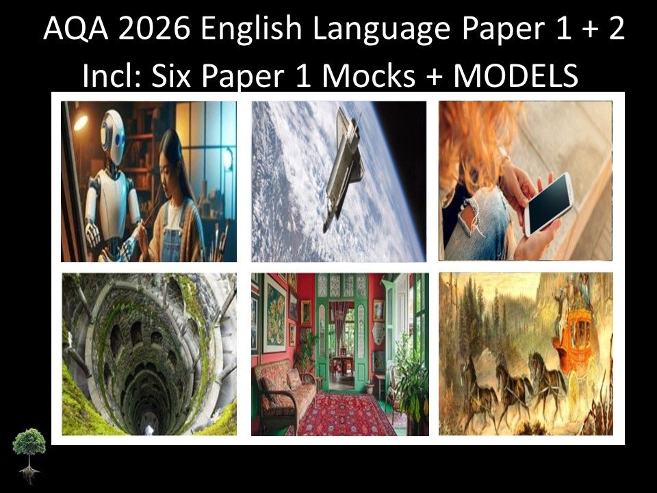 Six AQA 2026 GCSE English Language Paper 1 + 2 Mocks | Models