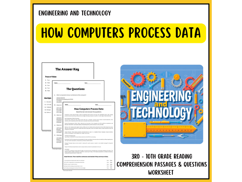 How Computers Process Data Reading Comprehension Passages & Questions ...