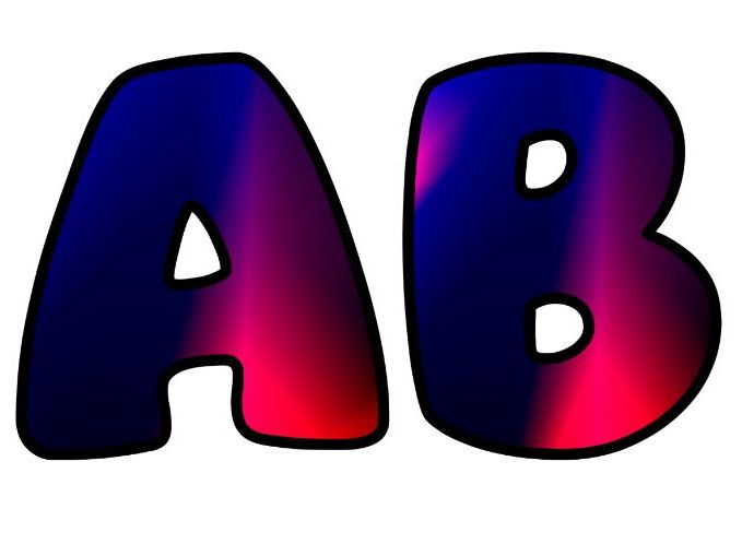 Blue Purple Hues Alphabet Lettering Set | Classroom Display | Upper & Lowercase, 0-9