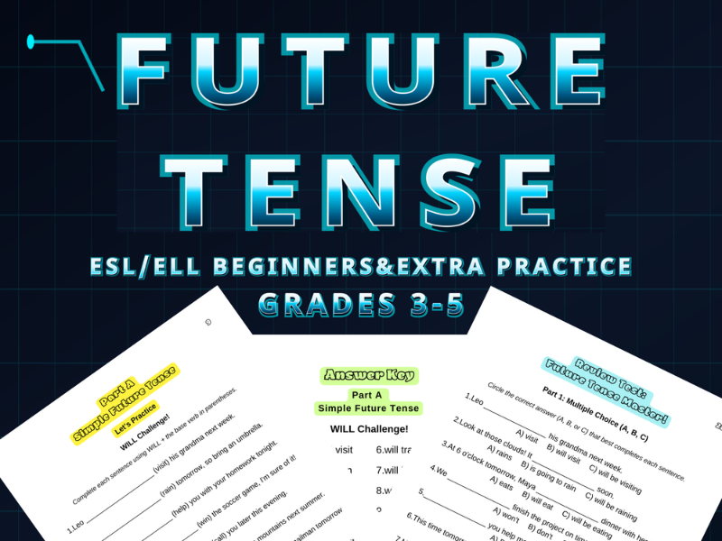 Future Tense Worksheets: KS2 (Gr 3-5)