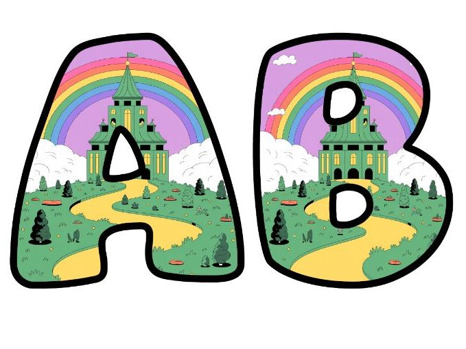 The Wizard Of Oz Themed Lettering Set | Classroom Display | Upper & Lowercase, 0-9